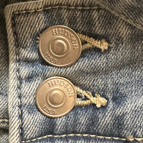 Hudson Women’s Belted Jeans Size 10 Blue Wide Leg Stretch Denim Relax Fit (NEW) - Picture 10 of 15